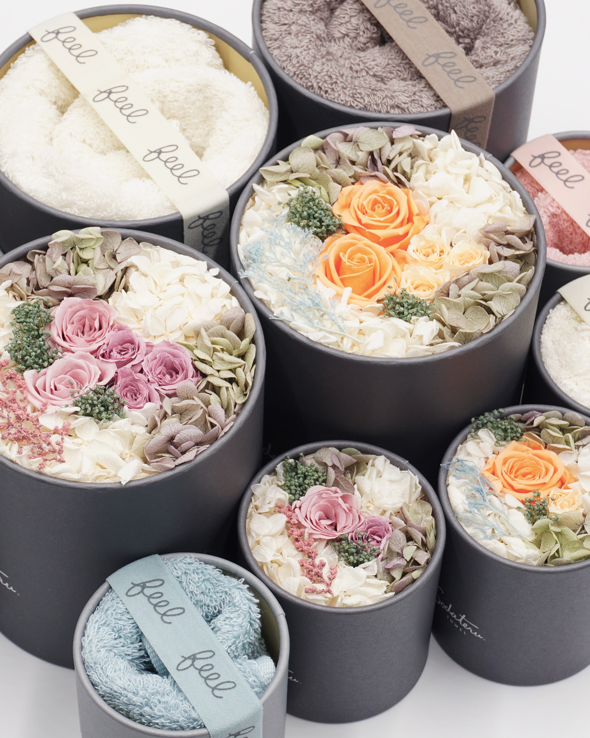 feel DECOR Ｓ プチハンドタオル＋プリザーブドフラワー('26 新色)のイメージ写真